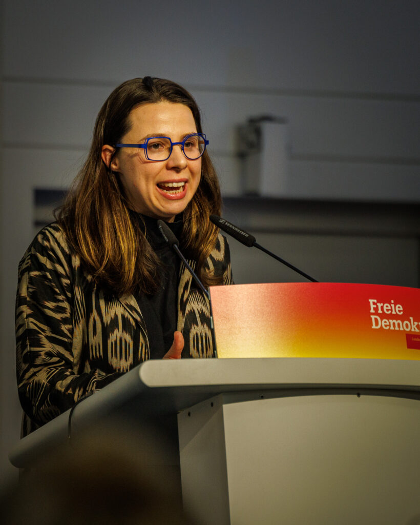 Dr. Anastasia Vishnevskaya-Mann auf dem Landesparteitag der Berliner FDP 2023 